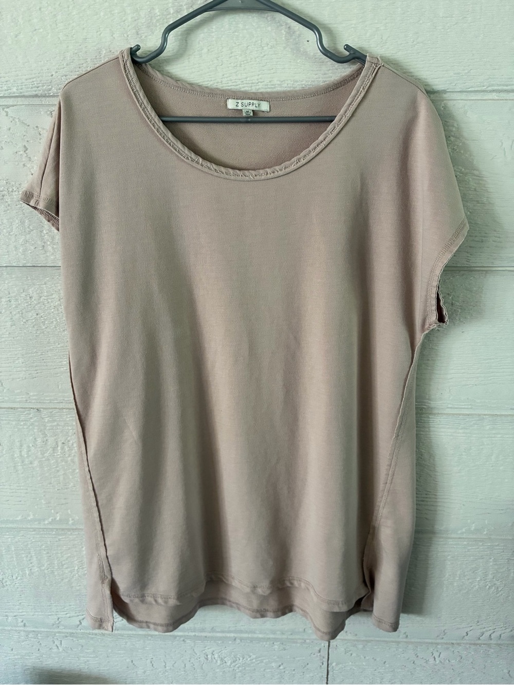 Z Supply Short Sleeve Tee in Mauve Blush